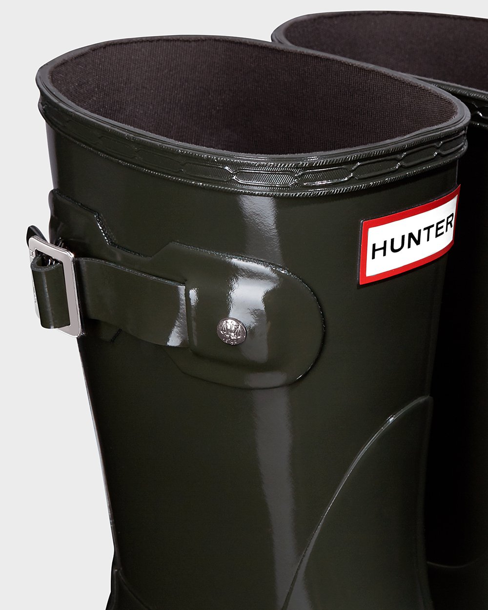 Women Hunter Original Gloss | Short Rain Boots Dark Olive | NZ-97834-UJDY